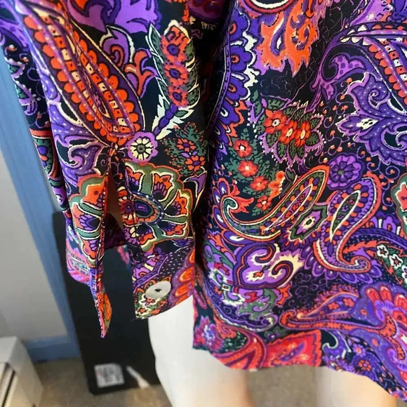 Y2K Impressions Boho Floral Print Button Down Shirt Blouse Women Plus Size 1X - Picture 5 of 6